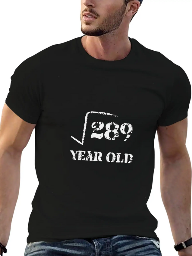 17 Year Old Square Root 289 17th Birthday Unisex Casual T-Shirt – Clean Design For Daily Comfort