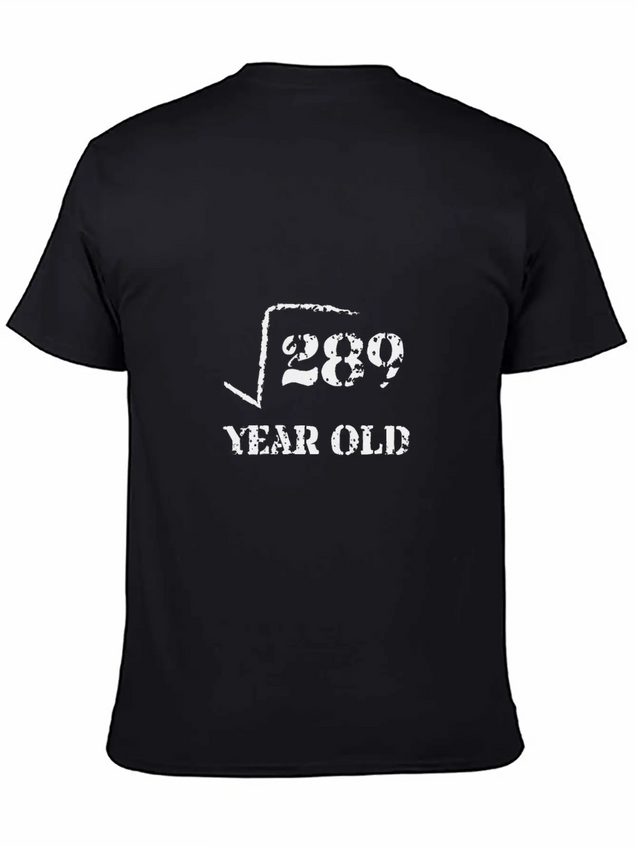 17 Year Old Square Root 289 17th Birthday Unisex Casual T-Shirt – Clean Design For Daily Comfort
