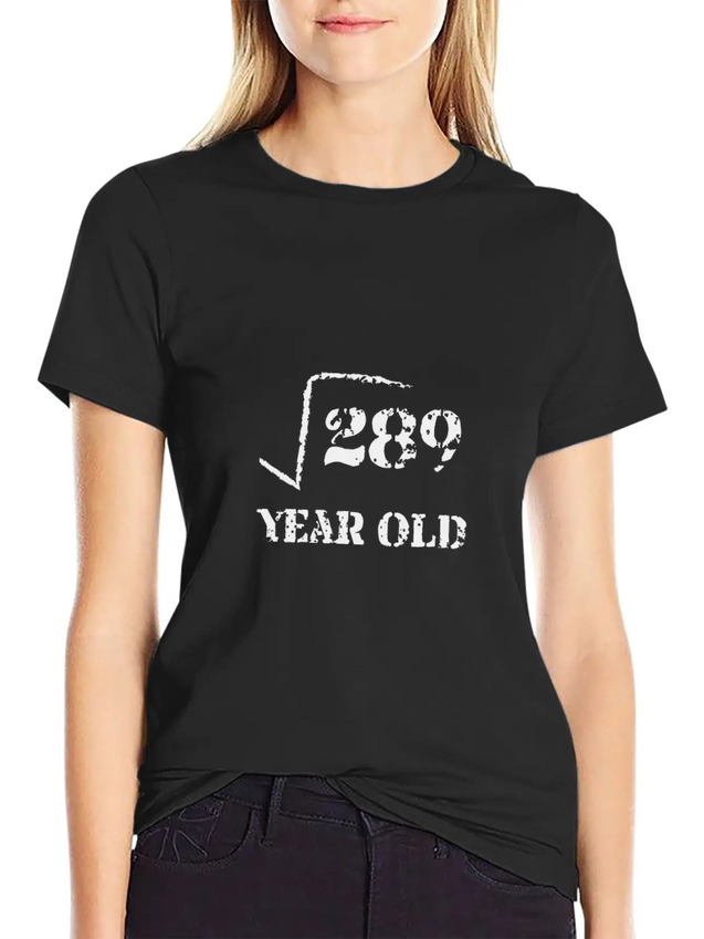 17 Year Old Square Root 289 17th Birthday Unisex Casual T-Shirt – Clean Design For Daily Comfort