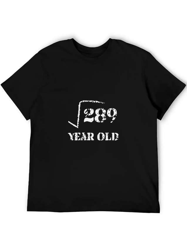 17 Year Old Square Root 289 17th Birthday Unisex Casual T-Shirt – Clean Design For Daily Comfort