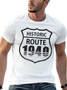 1940 Historic Route The American Way Simple Everyday Graphic Tee – Lightweight Summer Wear