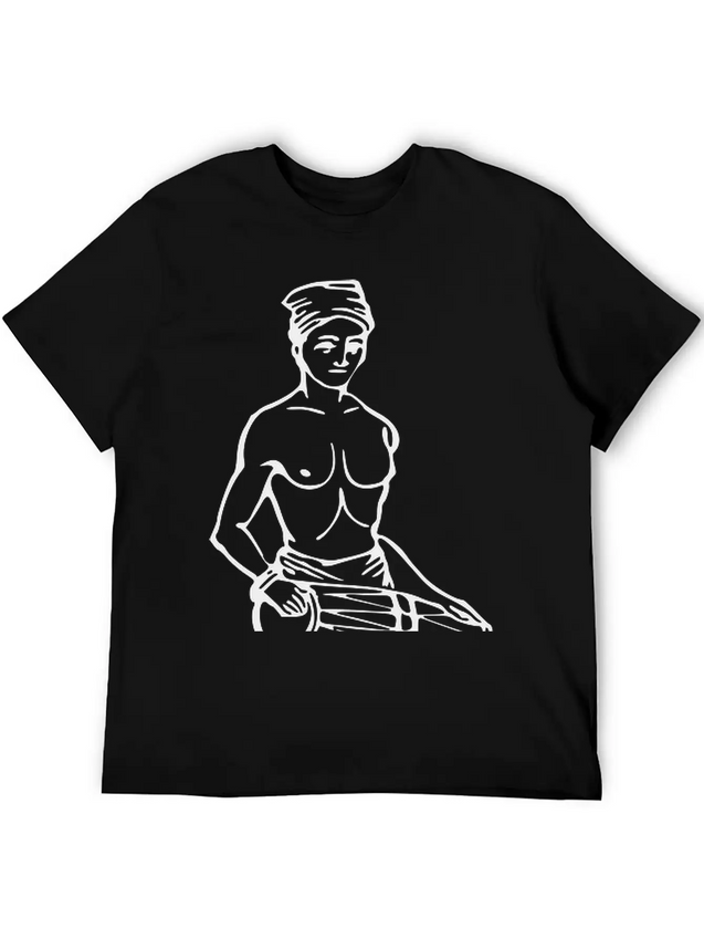 19th Century Sinhalese Drummer Casual Graphic T-Shirt – Simple And Comfortable Daily Wear