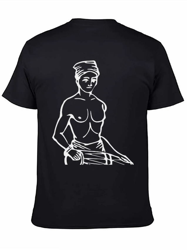19th Century Sinhalese Drummer Casual Graphic T-Shirt – Simple And Comfortable Daily Wear