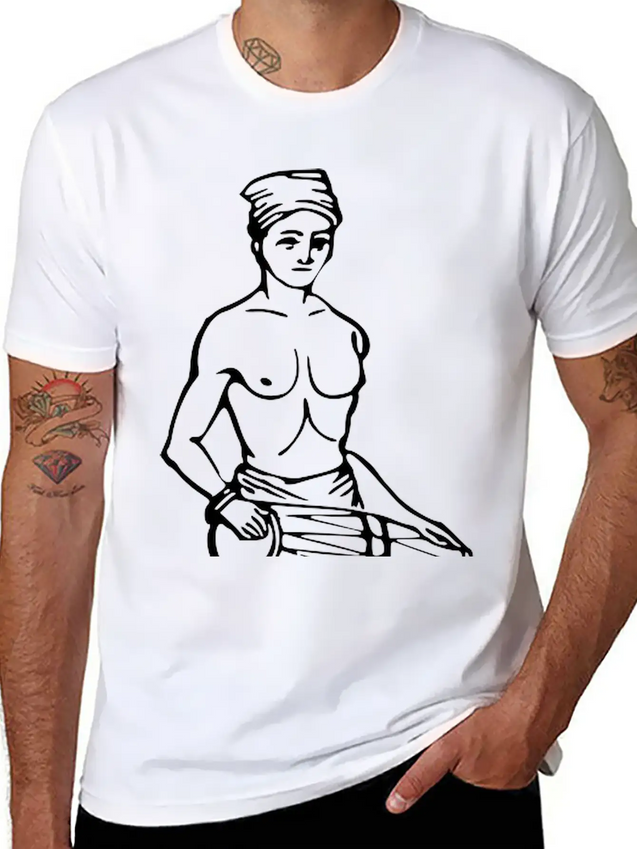 19th Century Sinhalese Drummer Casual Graphic T-Shirt – Simple And Comfortable Daily Wear