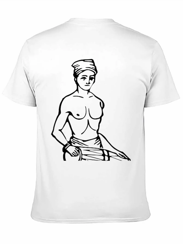 19th Century Sinhalese Drummer Casual Graphic T-Shirt – Simple And Comfortable Daily Wear