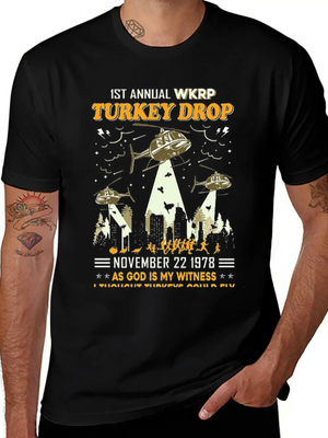 1st Annual WKRP Turkey Drop November 22 1978 Simple Everyday Graphic Tee – Lightweight Summer Wear