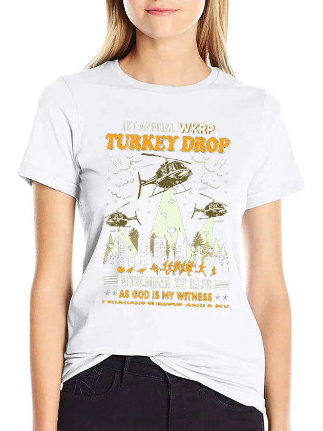 1st Annual WKRP Turkey Drop November 22 1978 Simple Everyday Graphic Tee – Lightweight Summer Wear