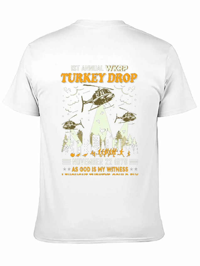 1st Annual WKRP Turkey Drop November 22 1978 Simple Everyday Graphic Tee – Lightweight Summer Wear