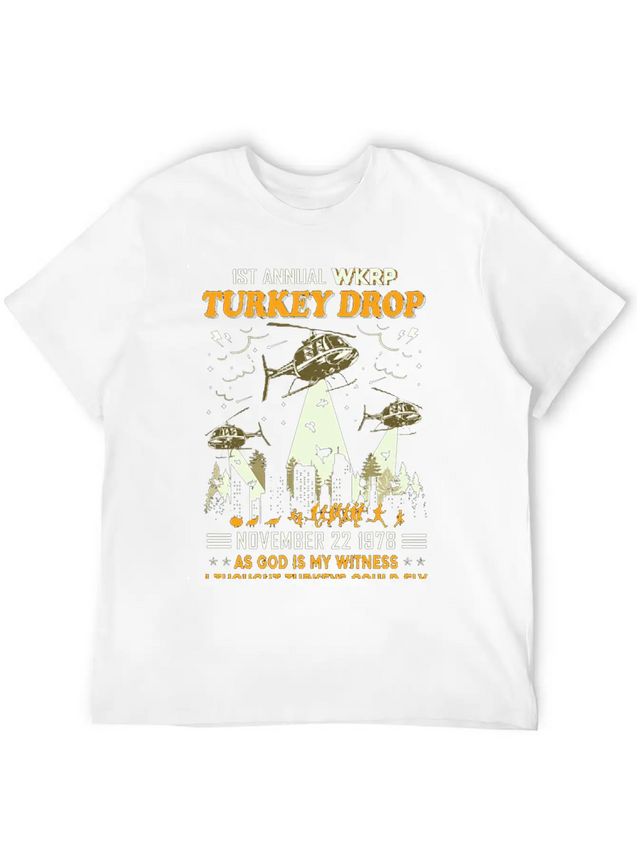 1st Annual WKRP Turkey Drop November 22 1978 Simple Everyday Graphic Tee – Lightweight Summer Wear