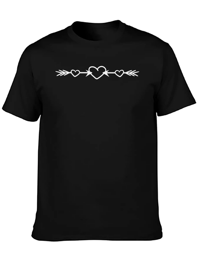2 Arrows In Love Heart Love Shooting Bow Shot Fall Unisex Casual T-Shirt – Clean Design For Daily Comfort