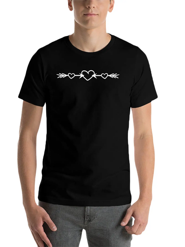 2 Arrows In Love Heart Love Shooting Bow Shot Fall Unisex Casual T-Shirt – Clean Design For Daily Comfort