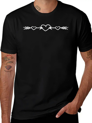 2 Arrows In Love Heart Love Shooting Bow Shot Fall Unisex Casual T-Shirt – Clean Design For Daily Comfort