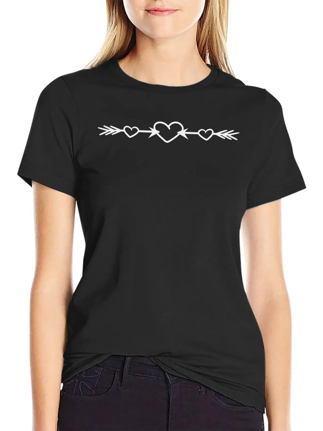 2 Arrows In Love Heart Love Shooting Bow Shot Fall Unisex Casual T-Shirt – Clean Design For Daily Comfort