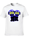 2 DJ Dog Team Pet Sunglasses Headphone Music Party Modern Fit Casual T-Shirt – Clean And Versatile Design