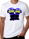 2 DJ Dog Team Pet Sunglasses Headphone Music Party Modern Fit Casual T-Shirt – Clean And Versatile Design