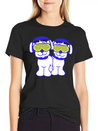 2 DJ Dog Team Pet Sunglasses Headphone Music Party Modern Fit Casual T-Shirt – Clean And Versatile Design