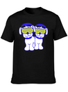 2 DJ Dog Team Pet Sunglasses Headphone Music Party Modern Fit Casual T-Shirt – Clean And Versatile Design