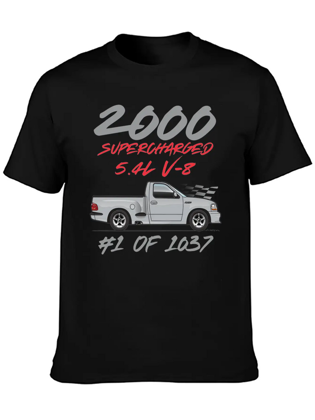 2000 Silver Simple Everyday Graphic Tee – Lightweight Summer Wear