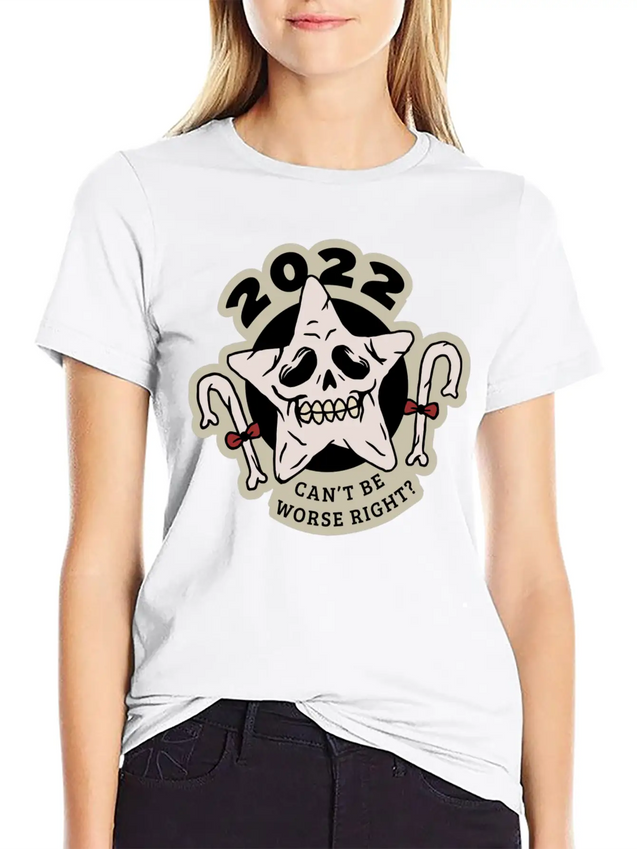 2022 Can't Be Worse Right? (anti Christmas) Comfortable Minimalist Graphic Tee – Summer Style Essential