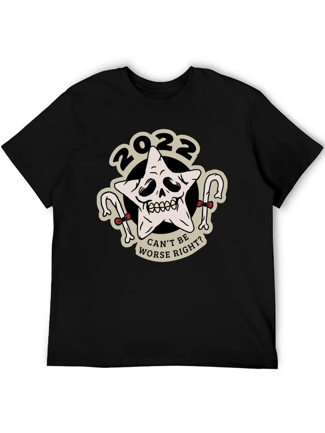 2022 Can't Be Worse Right? (anti Christmas) Comfortable Minimalist Graphic Tee – Summer Style Essential