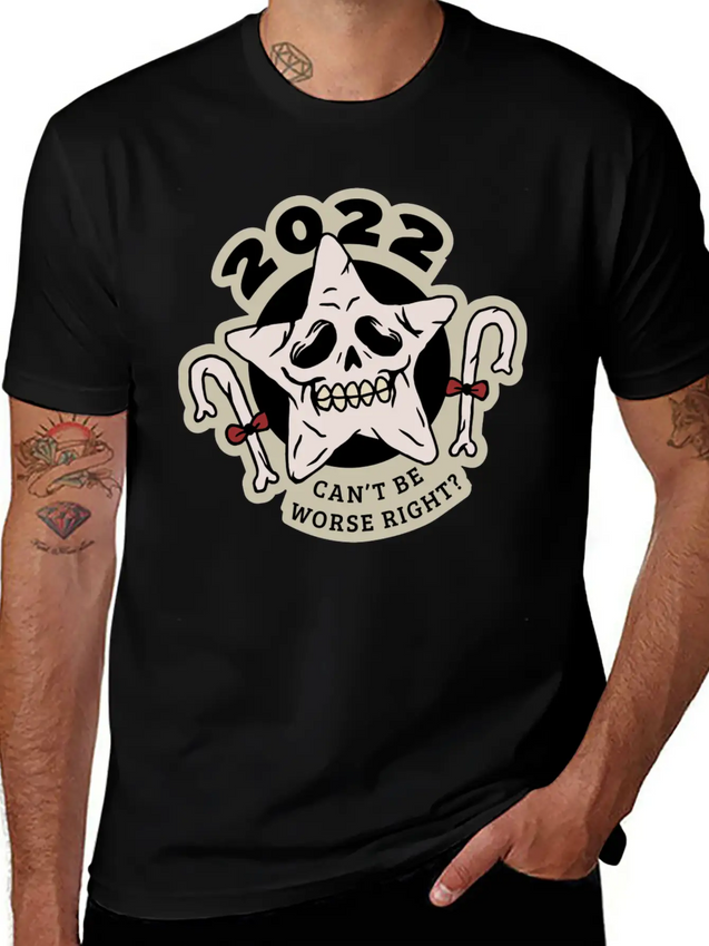 2022 Can't Be Worse Right? (anti Christmas) Comfortable Minimalist Graphic Tee – Summer Style Essential