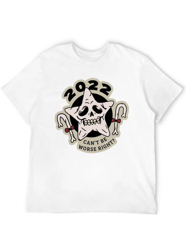 2022 Can't Be Worse Right? (anti Christmas) Comfortable Minimalist Graphic Tee – Summer Style Essential