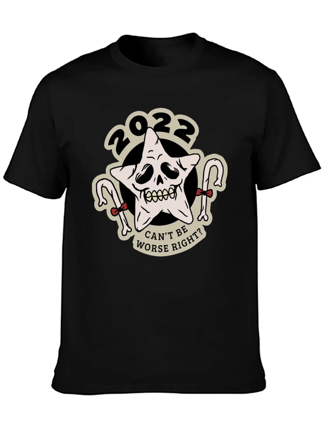 2022 Can't Be Worse Right? (anti Christmas) Comfortable Minimalist Graphic Tee – Summer Style Essential