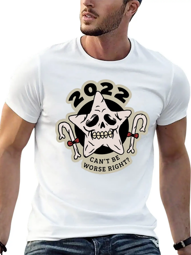 2022 Can't Be Worse Right? (anti Christmas) Comfortable Minimalist Graphic Tee – Summer Style Essential