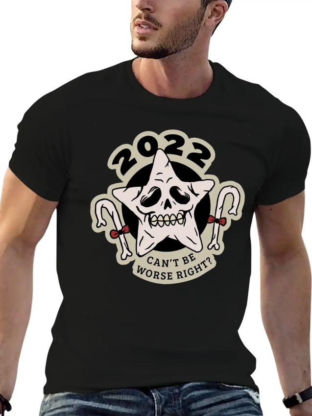 2022 Can't Be Worse Right? (anti Christmas) Comfortable Minimalist Graphic Tee – Summer Style Essential