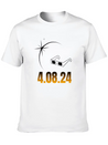 2024 Total Solar Eclipse Commemorative T-Shirt - J Unisex Casual T-Shirt – Clean Design For Daily Comfort