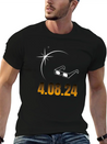 2024 Total Solar Eclipse Commemorative T-Shirt - J Unisex Casual T-Shirt – Clean Design For Daily Comfort