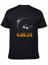 2024 Total Solar Eclipse Commemorative T-Shirt - J Unisex Casual T-Shirt – Clean Design For Daily Comfort