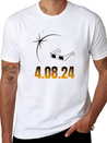 2024 Total Solar Eclipse Commemorative T-Shirt - J Unisex Casual T-Shirt – Clean Design For Daily Comfort