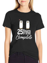 25 Years Of Being One! Silver Wedding Modern Fit Casual T-Shirt – Clean And Versatile Design