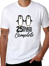 25 Years Of Being One! Silver Wedding Modern Fit Casual T-Shirt – Clean And Versatile Design