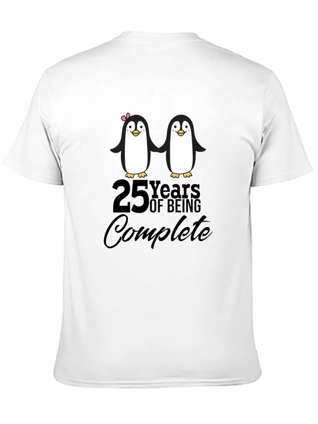25 Years Of Being One! Silver Wedding Modern Fit Casual T-Shirt – Clean And Versatile Design