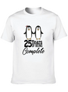 25 Years Of Being One! Silver Wedding Modern Fit Casual T-Shirt – Clean And Versatile Design
