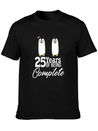25 Years Of Being One! Silver Wedding Modern Fit Casual T-Shirt – Clean And Versatile Design