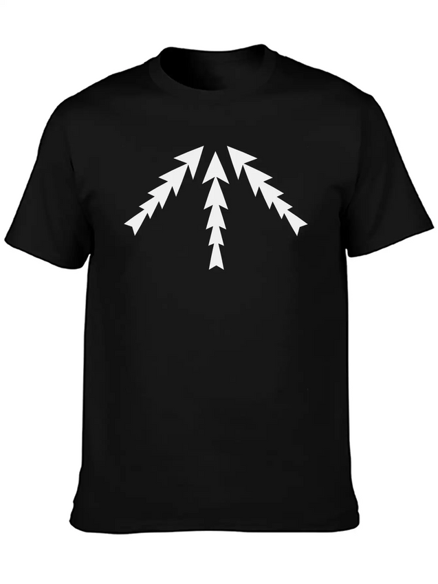 3 Arrows Point Up Center Round Circle 8 Cross X Ar Simple Everyday Graphic Tee – Lightweight Summer Wear