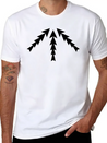 3 Arrows Point Up Center Round Circle 8 Cross X Ar Simple Everyday Graphic Tee – Lightweight Summer Wear