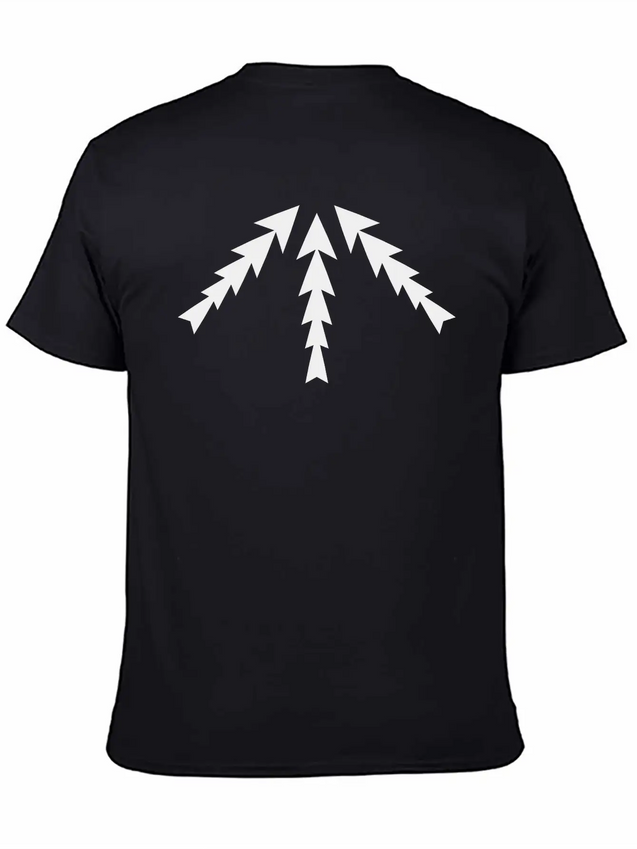 3 Arrows Point Up Center Round Circle 8 Cross X Ar Simple Everyday Graphic Tee – Lightweight Summer Wear