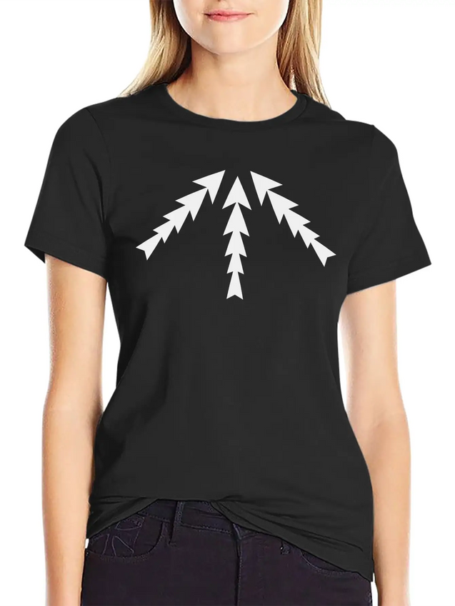 3 Arrows Point Up Center Round Circle 8 Cross X Ar Simple Everyday Graphic Tee – Lightweight Summer Wear