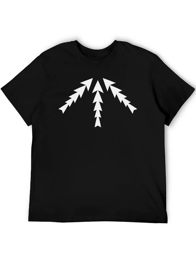 3 Arrows Point Up Center Round Circle 8 Cross X Ar Simple Everyday Graphic Tee – Lightweight Summer Wear