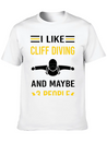 3 People Cliff Diving Unisex Casual T-Shirt – Clean Design For Daily Comfort
