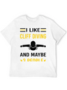 3 People Cliff Diving Unisex Casual T-Shirt – Clean Design For Daily Comfort