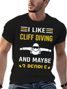3 People Cliff Diving Unisex Casual T-Shirt – Clean Design For Daily Comfort