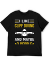 3 People Cliff Diving Unisex Casual T-Shirt – Clean Design For Daily Comfort