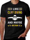 3 People Cliff Diving Unisex Casual T-Shirt – Clean Design For Daily Comfort