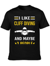 3 People Cliff Diving Unisex Casual T-Shirt – Clean Design For Daily Comfort