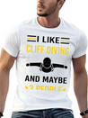 3 People Cliff Diving Unisex Casual T-Shirt – Clean Design For Daily Comfort